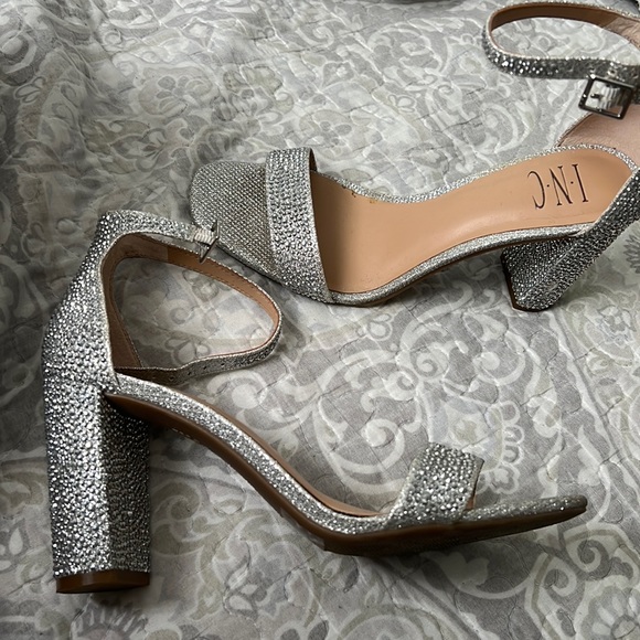 INC silver sparkle shoes - Picture 1 of 1